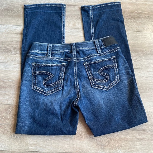 Silver Jeans Suki Mid Straight 32/32 dark wash denim - Picture 4 of 8